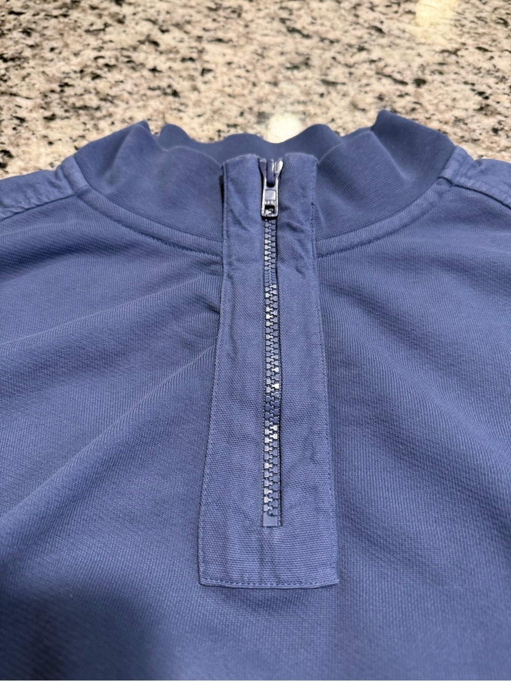 UNTUCKit Pullover Mens XLarge Sweater Quarter Zip Wolfred-Mid Blue Elbow Patch - Picture 14 of 16